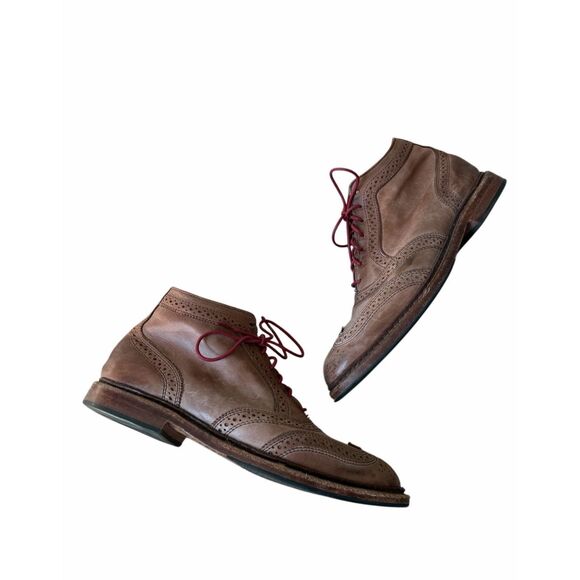 Allen Edmonds Boots Cronmok Leather Oxford Wingtip Lace Up Brown 7.5 main image 7
